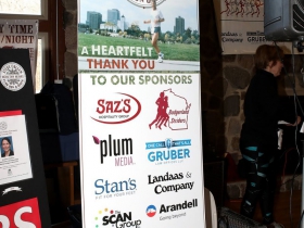 Sponsor board for the 23rd Annual Steve Cullen Healthy Heart Run/Walk