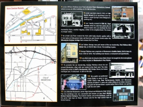 Les Paul historical locations in Waukesha, WI. Poster courtesy of The Les Paul Foundation