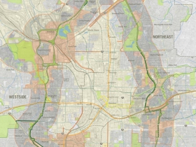 Atlanta BeltLine map.