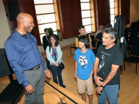 Kevin Eubanks enjoyed meeting and talking to fans at the 2017 Wilson Center Guitar Festival