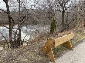 Bench installed by Friends of Estabrook Park