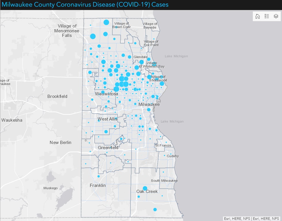 map of milwaukee county State Has Biggest One Day Jump In Covid 19 Cases Urban Milwaukee map of milwaukee county