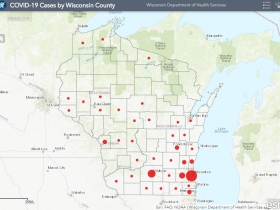 March 26th COVID-19 Wisconsin Case Map