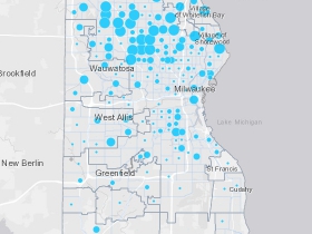 March 28th COVID-19 Milwaukee County Case Map