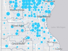 April 1st COVID-19 Milwaukee County Case Map