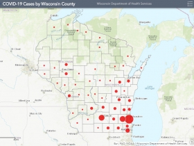 April 2nd COVID-19 Wisconsin Case Map