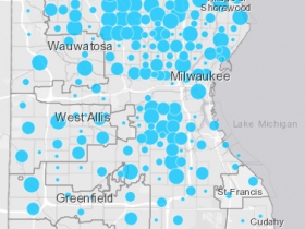 April 3rd COVID-19 Milwaukee County Case Map