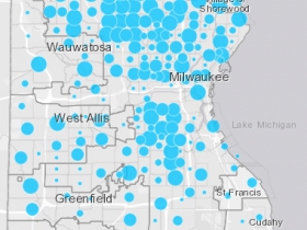 April 4th COVID-19 Milwaukee County Case Map