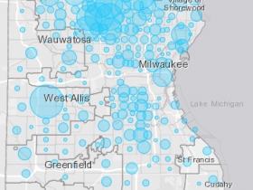 April 6th COVID-19 Milwaukee County Case Map