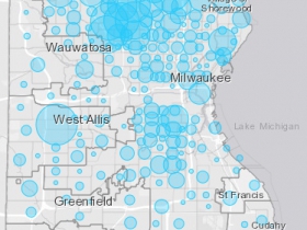 April 8th COVID-19 Milwaukee County Case Map