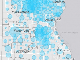 April 14th COVID-19 Milwaukee County Case Map