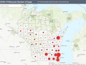 April 24 COVID-19 Wisconsin Case Map