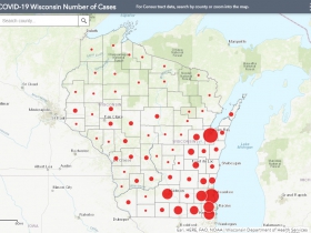 April 30 COVID-19 Wisconsin Case Map