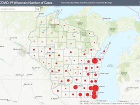 May 2 COVID-19 Wisconsin Case Map