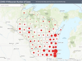 June 5 COVID-19 Wisconsin Case Map