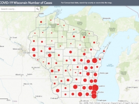 June 11 COVID-19 Wisconsin Case Map