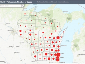 June 12 COVID-19 Wisconsin Case Map