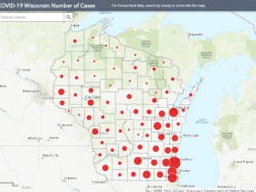 June 13 COVID-19 Wisconsin Case Map
