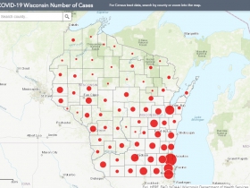 June 14 COVID-19 Wisconsin Case Map