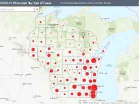 June 15 COVID-19 Wisconsin Case Map