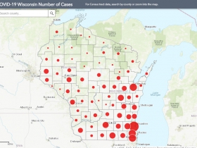 June 16 COVID-19 Wisconsin Case Map