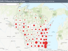 June 21 COVID-19 Wisconsin Case Map