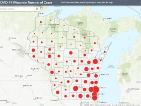 June 22 COVID-19 Wisconsin Case Map