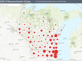 June 23 COVID-19 Wisconsin Case Map