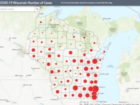 June 25 COVID-19 Wisconsin Case Map
