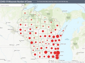 July 4 COVID-19 Wisconsin Case Map