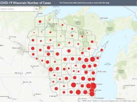 July 12 COVID-19 Wisconsin Case Map