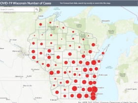 July 15 COVID-19 Wisconsin Case Map