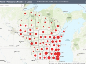 July 21 COVID-19 Wisconsin Case Map
