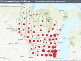 July 27 COVID-19 Wisconsin Case Map