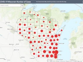 July 28 COVID-19 Wisconsin Case Map