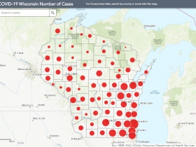 August 4th COVID-19 Wisconsin Case Map
