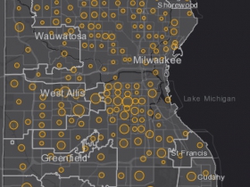 August 9th COVID-19 Milwaukee County - New Cases in Last 7 Days