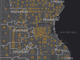 August 15th COVID-19 Milwaukee County - New Cases in Last 7 Days