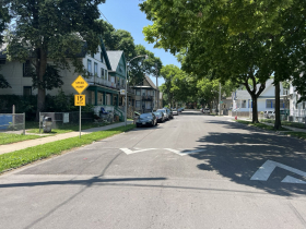 Speed Hump on W. Washington Street and S. 18th Street