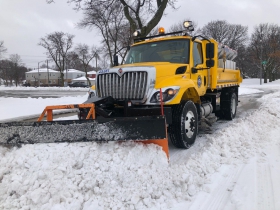 Salt Truck with Snow Plow