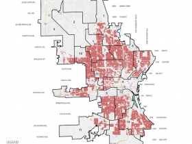 2016 Map of Lead Service Lines in Milwaukee