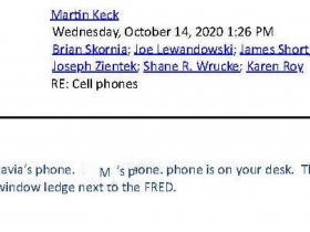  Emails in the inboxes of Wauwatosa SOG detectives discussing the cell phones of protesters