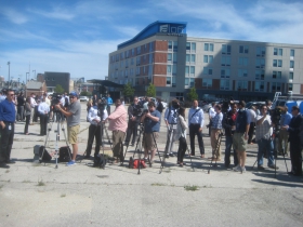 The media covering the land sale