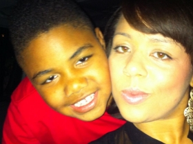 Melissa Goins and son.