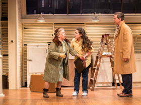 Jenny Wanasek, Emily Vitrano & Neil Brookshire in Renaissance Theaterworks’ production of Barefoot in the Park by Neil Simon
