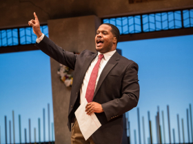 Dimonte Henning in Renaissance Theaterworks’ production of “Cardboard Piano” by Hansol Jung