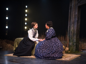 Sarah Sokolovic and Kaylene Howard in Renaissance Theaterworks’ production of The Moors by Jen Silverman