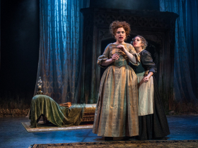 Allie Babich and Emily Vitrano in Renaissance Theaterworks’ production of The Moors by Jen Silverman