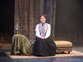 Sarah Sokolovic in Renaissance Theaterworks’ production of The Moors by Jen Silverman