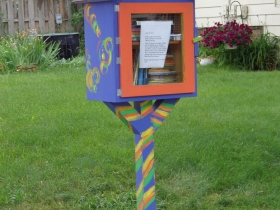 Little Free Library located near the corner of N. Weil St. and E. Townsend St.